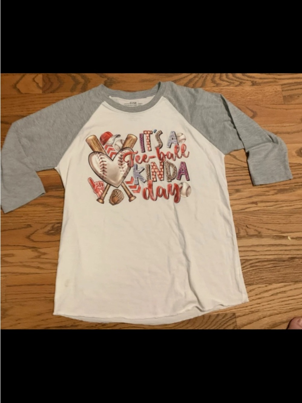 Youth (Unisex) size XL Baseball T-shirt "It's a Tee-Ball Kind of Day" VGUC